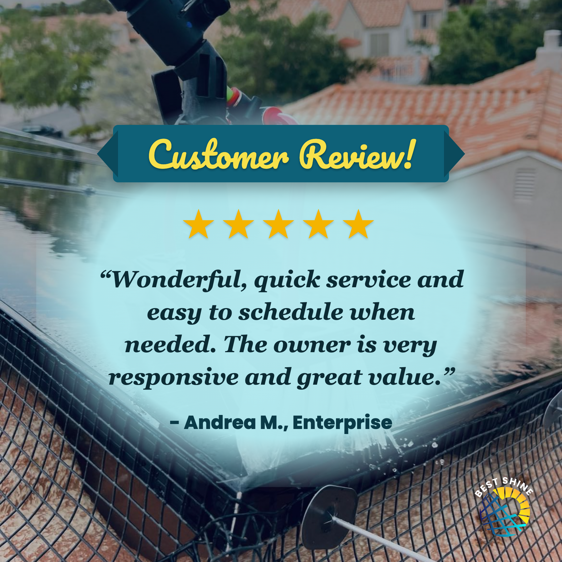 Real five-star review for Best Shine LLC